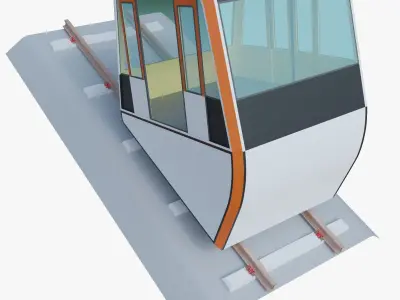 Inclined lift - funicular 3D model