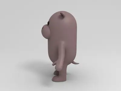 Cartoon Hippopotamus 3D model