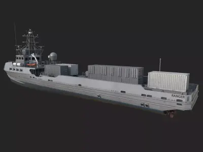Ranger  USV  Ghost Fleet Overlord Unmanned Surface Vessels 3D model