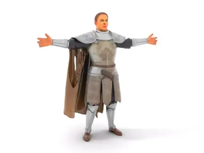Medieval Knight Armor model pack with textured detailing Low-poly 3D model