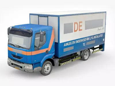 Renault Midlum 180 EURO 2005 Low-poly 3D model