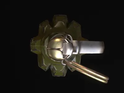 Grenade F1 PBR Low-poly 3D model