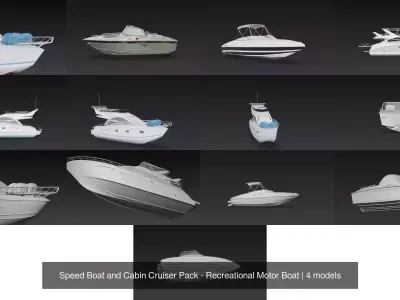 Speed Boat and Cabin Cruiser Pack - Recreational Motor Boat