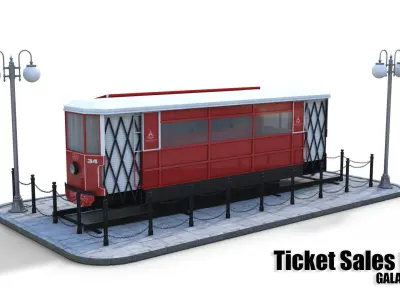 Ticket Sales Point Galata Kulesi istanbul 3D model
