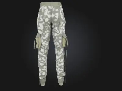 Camouflage Combat Pants Tactical Military Trousers for Soldie 3D model
