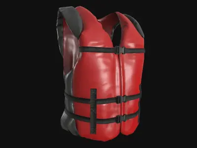 Life Jacket Low-poly 3D model