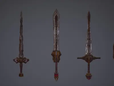 Modular Blades Emporium Complete Low-poly 3D model