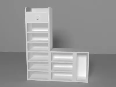 cupboard furniture Low-poly 3D model