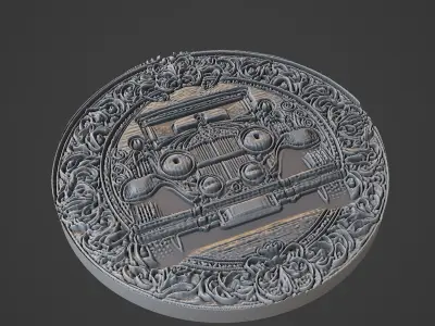 Car Pendant Medallion 3D print model 105