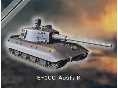E-100 Ausf K Entwicklung super-heavy tank - Germany Eastern West 3D print model purchase
