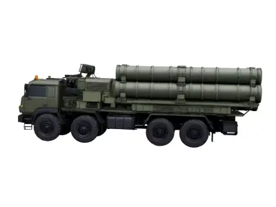 Heavy Military 8x8 Transport Truck Missile System Vehicle 3D model