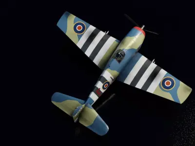 Grumman F6F Hellcat Low-poly 3D model purchase
