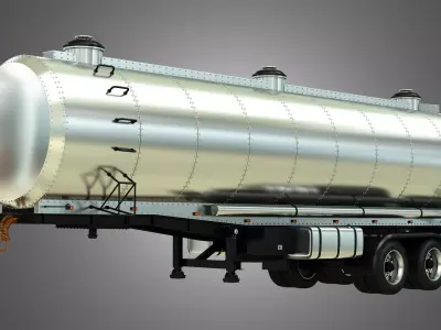 Tanker Semi Trailer 3D model