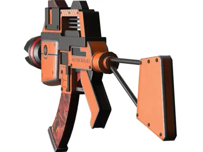 Scifi Gun Low-poly 3D model order