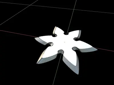 Shuriken silver star 3D print model buy