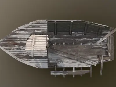 Old Boat Low-poly 3D model purchase