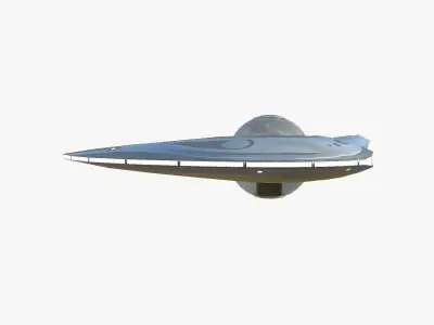 Alien Spaceship UFO I02 Aluminum - Sci Fi Spacecraft Design Low-poly 3D model