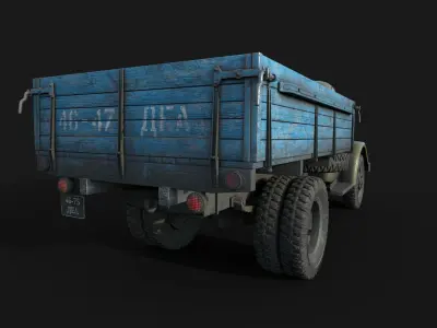GAZ-51 old military truck 3D model
