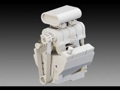 16 Industrial Engines- Vol 03- High detail 3d models Low-poly 3D model