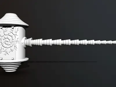 electric hammer Free low-poly 3D model