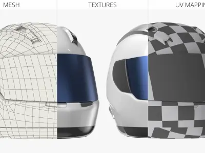  Full Face Motorcycle Helmet with Reflective Visor 