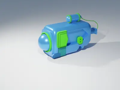 Sci-Fi Robo-Rifle gun for game bubble gun  game ready Low-poly 3D model