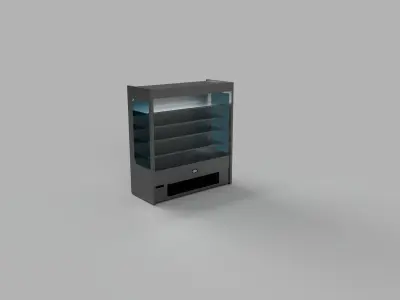 Triple Door Refrigerated Display Merchendiser 3D model