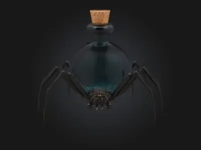 Arachnid Elixir  Venomous Power in a Vial 3D model