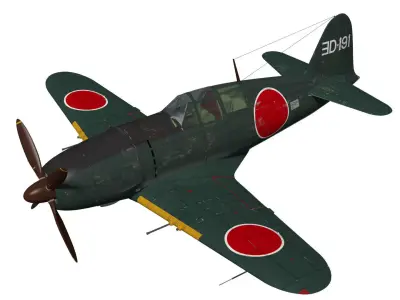 Mitsubishi J2M4 RAIDEN 3D model