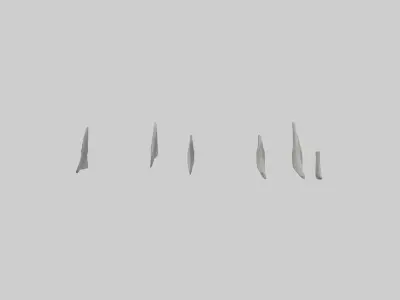 Shark Fins Model 3D model