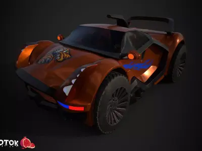 Vehicle car Low-poly 3D model