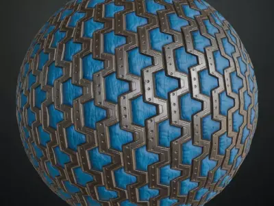 Sci-Fi Wall PBR Seamless Texture 7