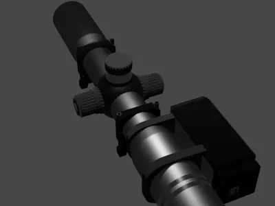sniper scope Free low-poly 3D model purchase
