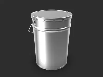 Steel Bucket 20L 3D Model
