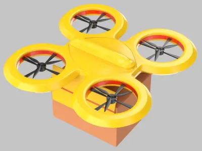 Package Delivery Futuristic Drone  3D model