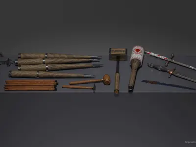 O Kit 00 Vampire Hunter Trunk Low-poly 3D model