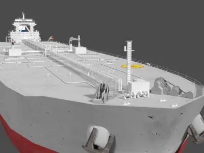 TI Europe Oil Tanker Ship Lowpoly Low-poly 3D model