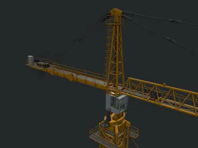 Tower Crane 3D model from CGTrader