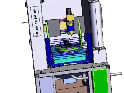 Fully Automatic Milling Machine for Gate Removal  3D model