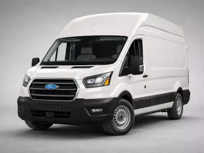 Ford Transit 2020  High-Quality Car Model 3D model