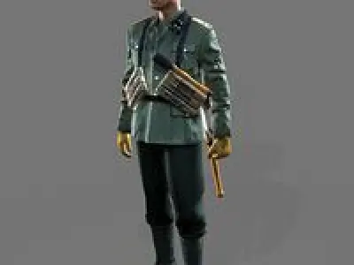3D Models soldier in camouflage uniform 3D model