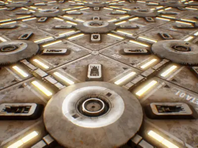 PBR Sci-Fi Industrial Texture 28 Low-poly 3D model