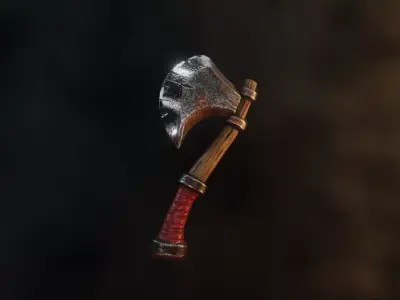 War Axe Low-poly 3D model purchase