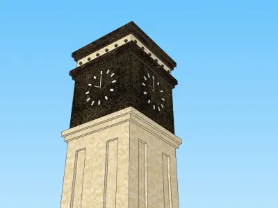 clock tower sketchup model 3D model