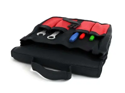 Toolbag with screwdrivar and  spanner 3d model 3D model