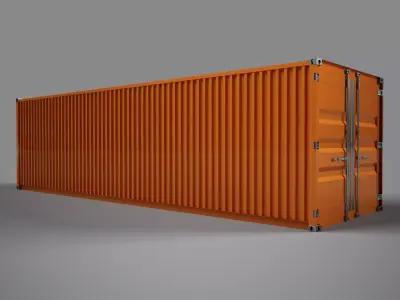 Containers orange shipping container 3D model