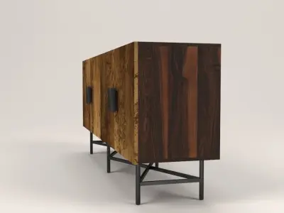 Industrial sideboard Low-poly 3D model purchase