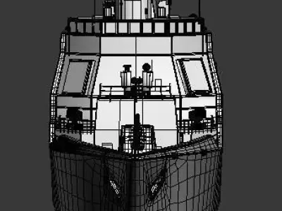 Warship military ship 3D model purchase