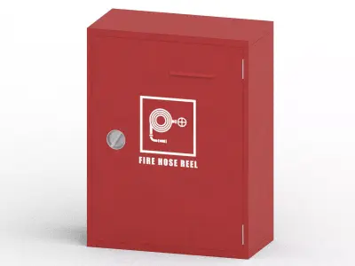 Fire Hose Reel Low-poly 3D model purchase