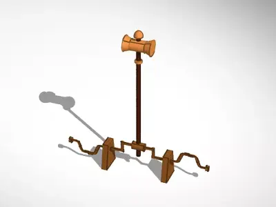 Crank Mechanism Low-poly 3D model